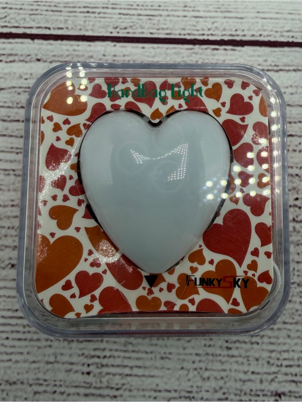 FunkySky Heart Handbag Light - White